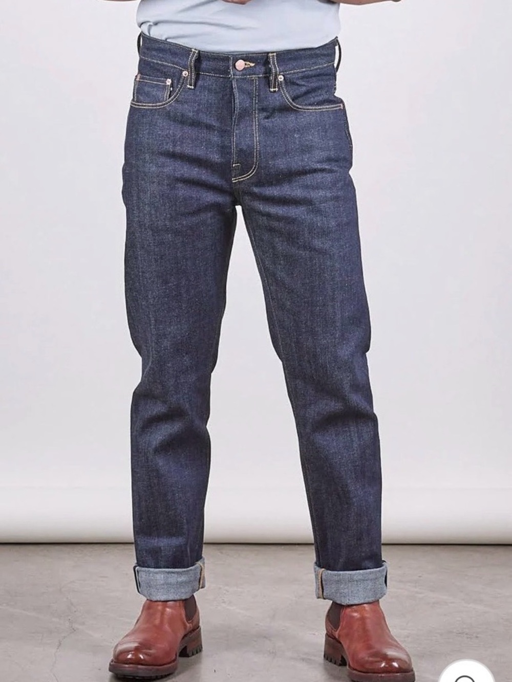British Trade and Company Straight Fit Raw Indigo Jeans size 33